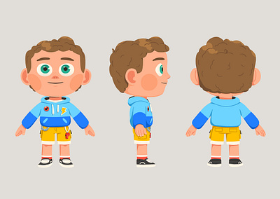 Character Design: 5-Year-Old Boy 2d 360 art boy character design illustration outfit