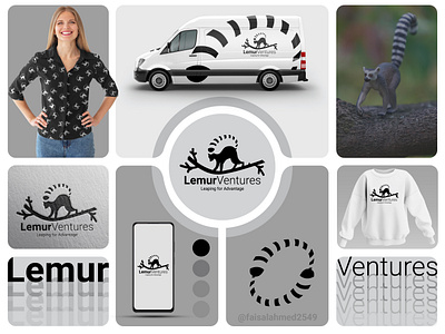 Lemur Ventures Branding Design animal animation brand brand identity branding business company creative graphic design identity lemur ventures logo logo design logos mascots tshirt vintage