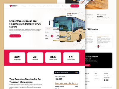 Public Transport UI UX bus graphic design interactive ui landing page promotion ui user centered design user friendly design ux web design