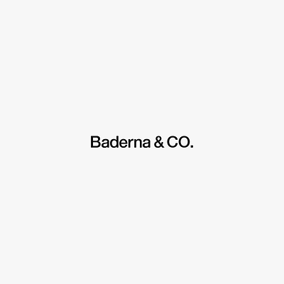 Baderna & CO. branding logo ui