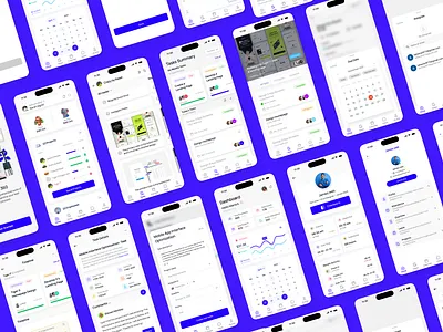 Task management app all Screens Ui Designs beautiful app best app design blue app minimal app task management ui ux