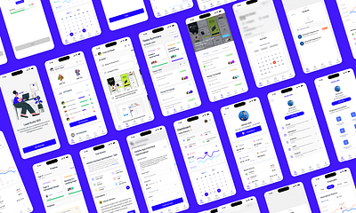 Task management app all Screens Ui Designs beautiful app best app design blue app minimal app task management ui ux