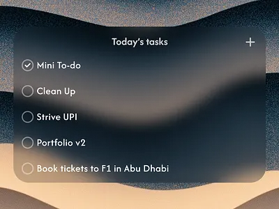 To-do widget design concept app design designer hierarchy mobile product ui ux widget