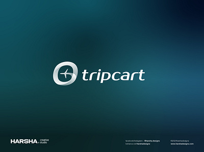 Tripcart Travel Agency Logo Design agency branding cart corporate digital graphic design logo online tourism travel trip