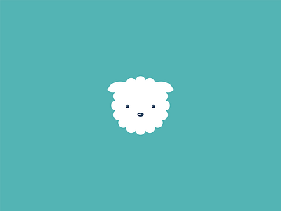 Vili animal branding cute dog fluffy fur geometry graphic design icon illustration logo mark minimalist paw pet puli puppy