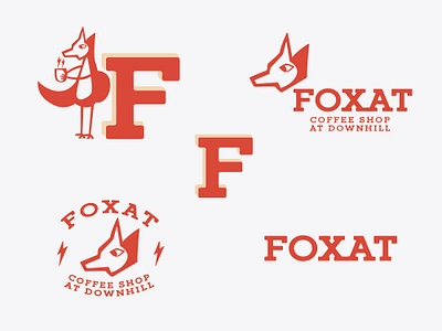 Fox & Coffee Cup Mark Strategy animal logo clever logo coffee shop logo cool logo flat bradning food logo fox coffee shop logo fox logo fox warm logo hand lettering illustration minimal branding negative space logo restaurant logo shop logo