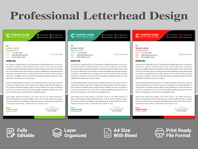 Corporate Letterhead Design branding branding kit design graphic design