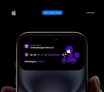 Zepto - Dynamic island status 3d animation apple branding dynamic island graphic design ios logo motion graphics ui