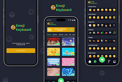 Fun and Interactive Emoji Keyboard App Design/Development app design app developer branding developer graphic design programmer ui ui mobile app design web design web developer