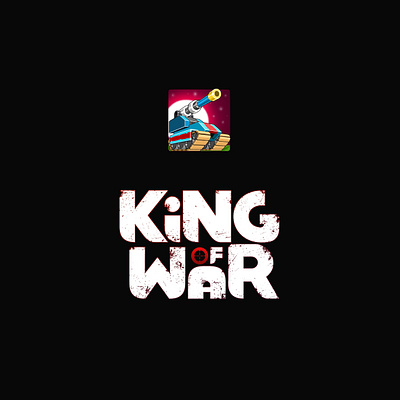 Game Logo Design- King Of War art design game graphic design king logo war