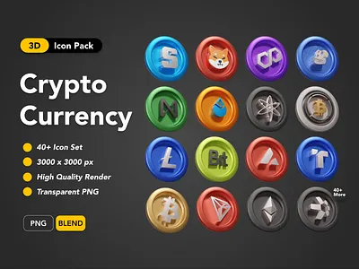 3D Cryptocurrency 3d 3ddesign bitcoin bllender blockchain coin cryptocurrency design download etherium icon illustration litecoin logo trading ui uidesign web