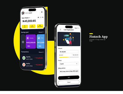 Project Fintech App branding design figma fintech app product design protyping ui uiux