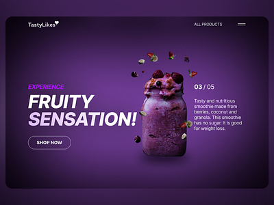 TastyLikes - Diet Production Website Design app app design application application design branding design diet fruits minimal mobile modern platform poster posterdesign tasty ui ux web web design website