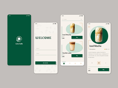 Coffee Shop - Mobile UI UX app branding cafe cafeshop coffee graphic design mobile product design tea ui uiux design ux