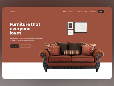 Fundo - Furniture E-Commerce Website Design activity app branding color design ecommerce furniture logo luxury modern poster shop shopping soft ui ux web web design website website design