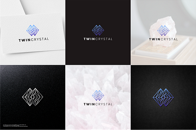 twin crystal ambigram logo minimalist branding ambigram logo branding crystal logo design flipscript logo graphic design logo logo minimalist typography ui vector