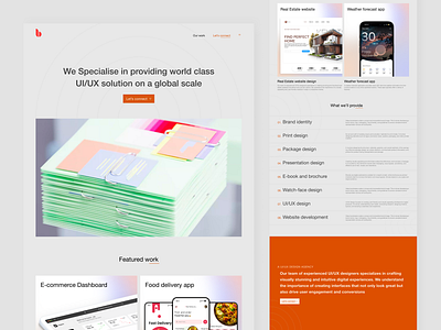UI/UX Design Agency website branding design dribble figma ui ux