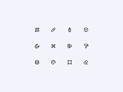 Tools - Icon Set crop design tools eraser icon icon set layer pantone pen tool picker tools ui