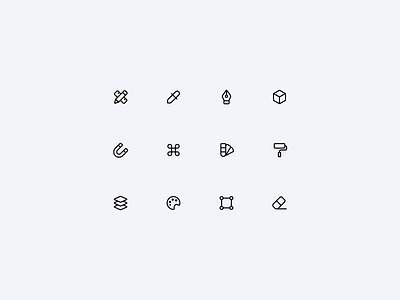 Tools - Icon Set crop design tools eraser icon icon set layer pantone pen tool picker tools ui