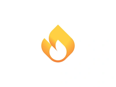 Flame branding fire flame identity logo mark negative space symbol