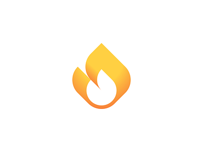 Flame branding fire flame identity logo mark negative space symbol