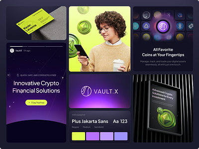 VaultX - Branding, 3D for Crypto 3d brand brand guidelines brand sign branding design digital illustration graphic design graphicdesign identity logo design logo designer logotype marketing packaging smm startup visual identity