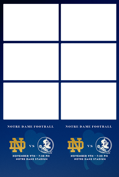 Football Game Photostrip Design graphic design