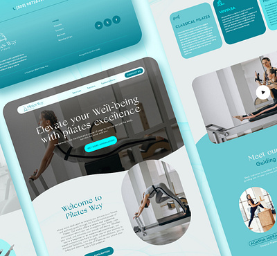 Pilates Way Studio - Pilates Landing Page branding graphic design landing page design logo ui webdesign