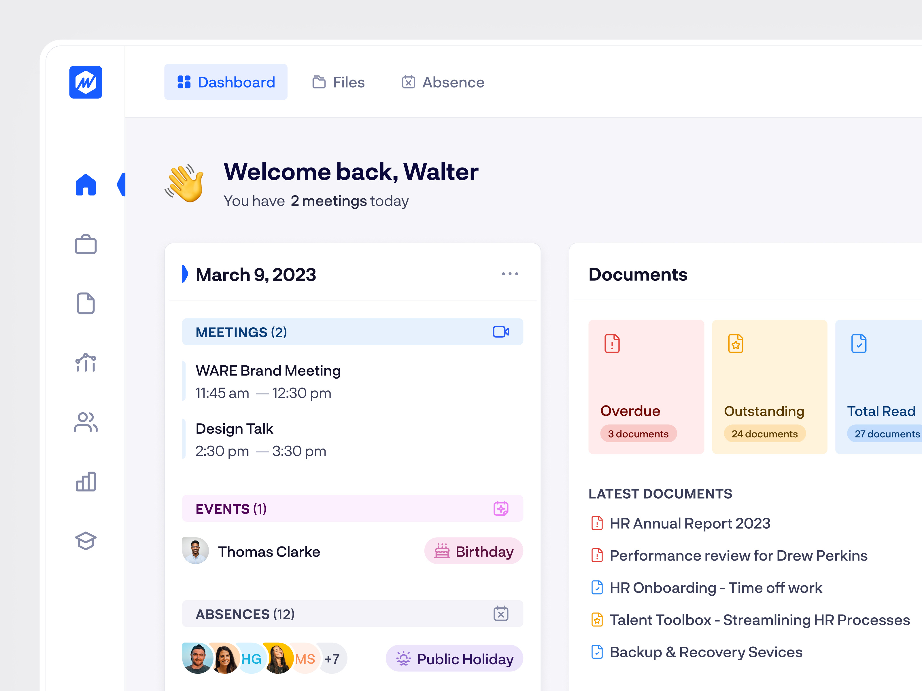 HR Management - Dashboard dashboard design system flexible modules minimalism modularity product design visual design