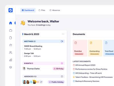 HR Management - Dashboard dashboard design system flexible modules minimalism modularity product design visual design