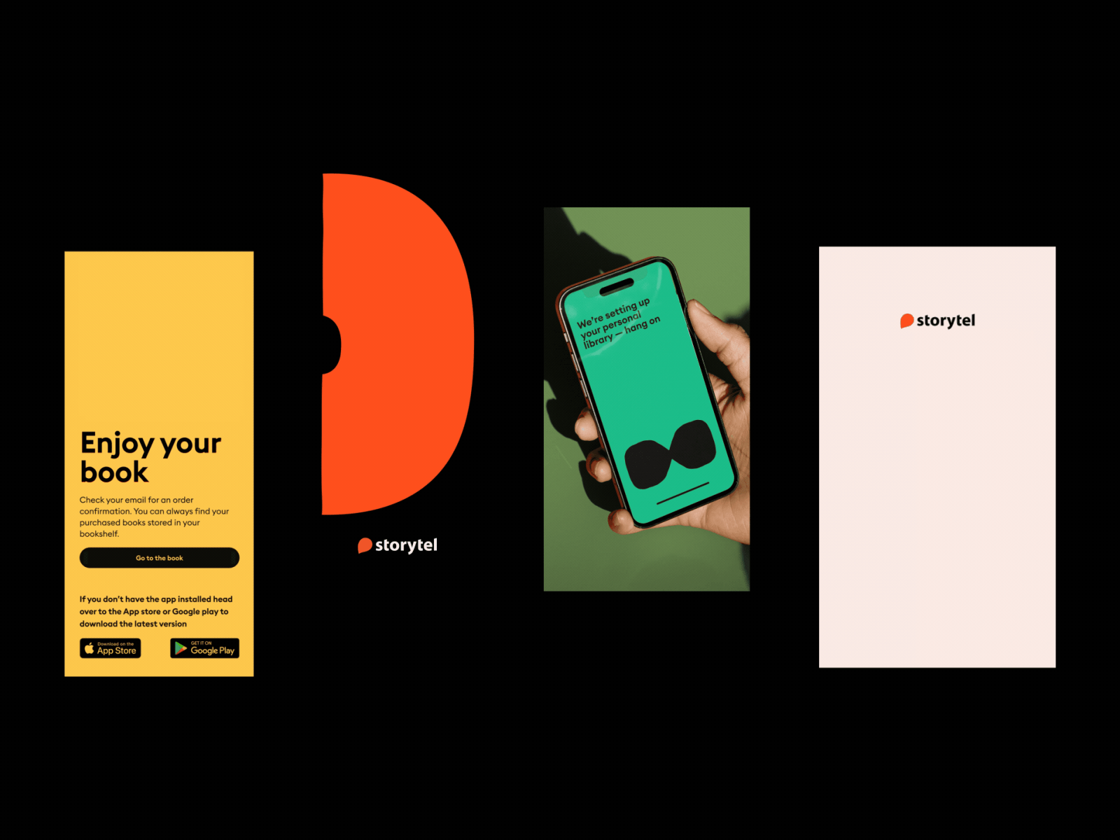 All—comprehensive identity for Storytel animation brand branding color communication gif illo illustration motion motion graphics shapes story stroytel system ui visual