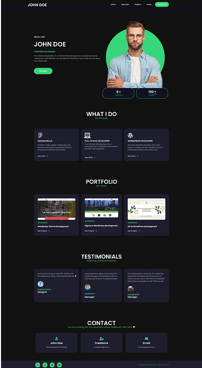 Web Developer Portfolio UI Design branding portfolio ui web designer web developer