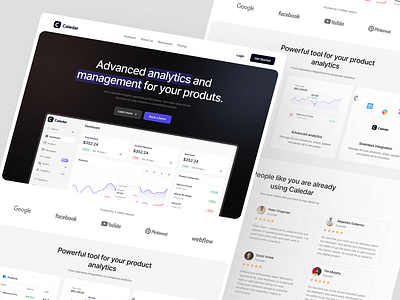 Caledar - Landing page design design heroheader landingpage managment product uidesign