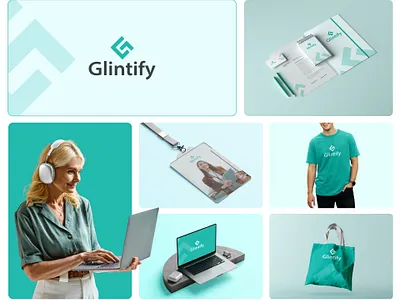 Glintify Logo Design brand identity branding graphic design innovation logo logo logo branding logo design logo grid tech logo tech logo design