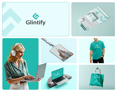 Glintify Logo Design brand identity branding graphic design innovation logo logo logo branding logo design logo grid tech logo tech logo design