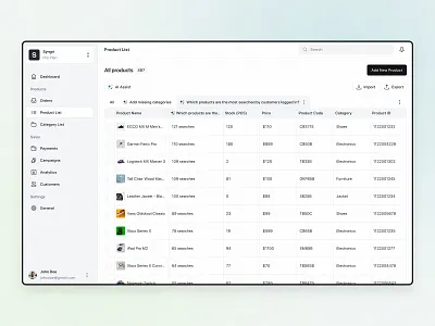 Sales Platform - Table AI Tabs ai assist ai chatbot ai saas ai table ai tabs app artificial intelligence chat ai dashboard llm product design saas saas dashboard saas llm syngri table ui ux web app webapp