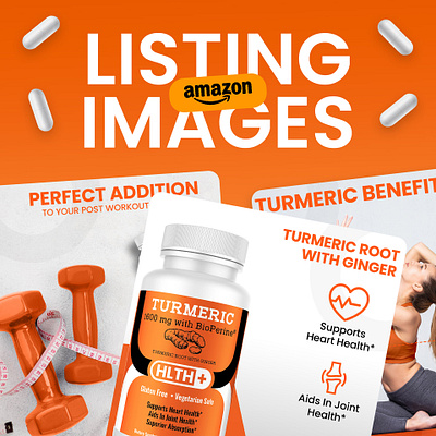 Amazon Listing Infographic Images | Turmeric Supplement a content amazon amazon a amazon ebc amazon listing ebc enhanced brand content listing listing images product infographic