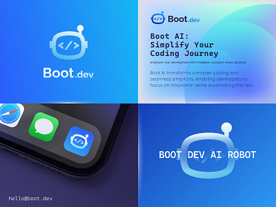 Logo Folio - Boot.dev apps icon blue boot boot dev dev icon logo logo design logo folio logo icon logo present logos robot