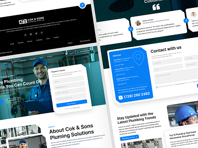 Website UI - Cok & Sons - Plumbing Service cok sons figma plumbing plumbing business plumbing ervice plumbing web ui plumbing website plumbing website ui service web design web page website ui