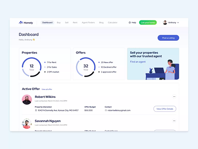 Homely - Create New Listing Flow Design agent business clean dashboard dashboard listing dashboard property design home listing design property real estate real estate dashboard ui ux web design