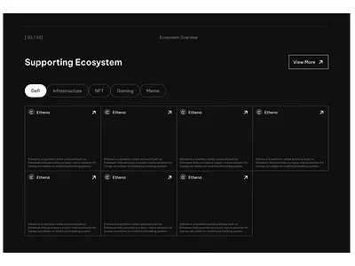 Ecosystem Overview design landing page ui protocol ui uiux ux web3 website