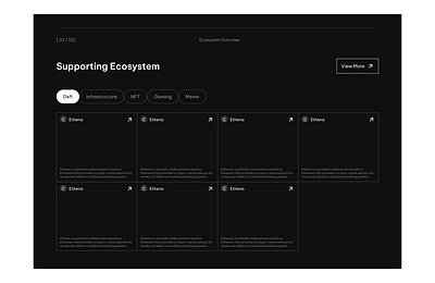 Ecosystem Overview design landing page ui protocol ui uiux ux web3 website