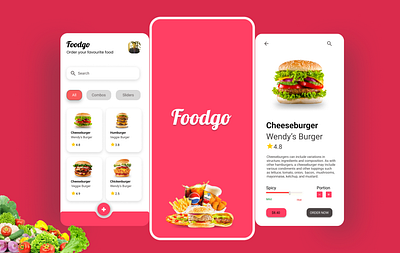 Food App Ui Design branding coloeful design food app graphic design new design ui uiux