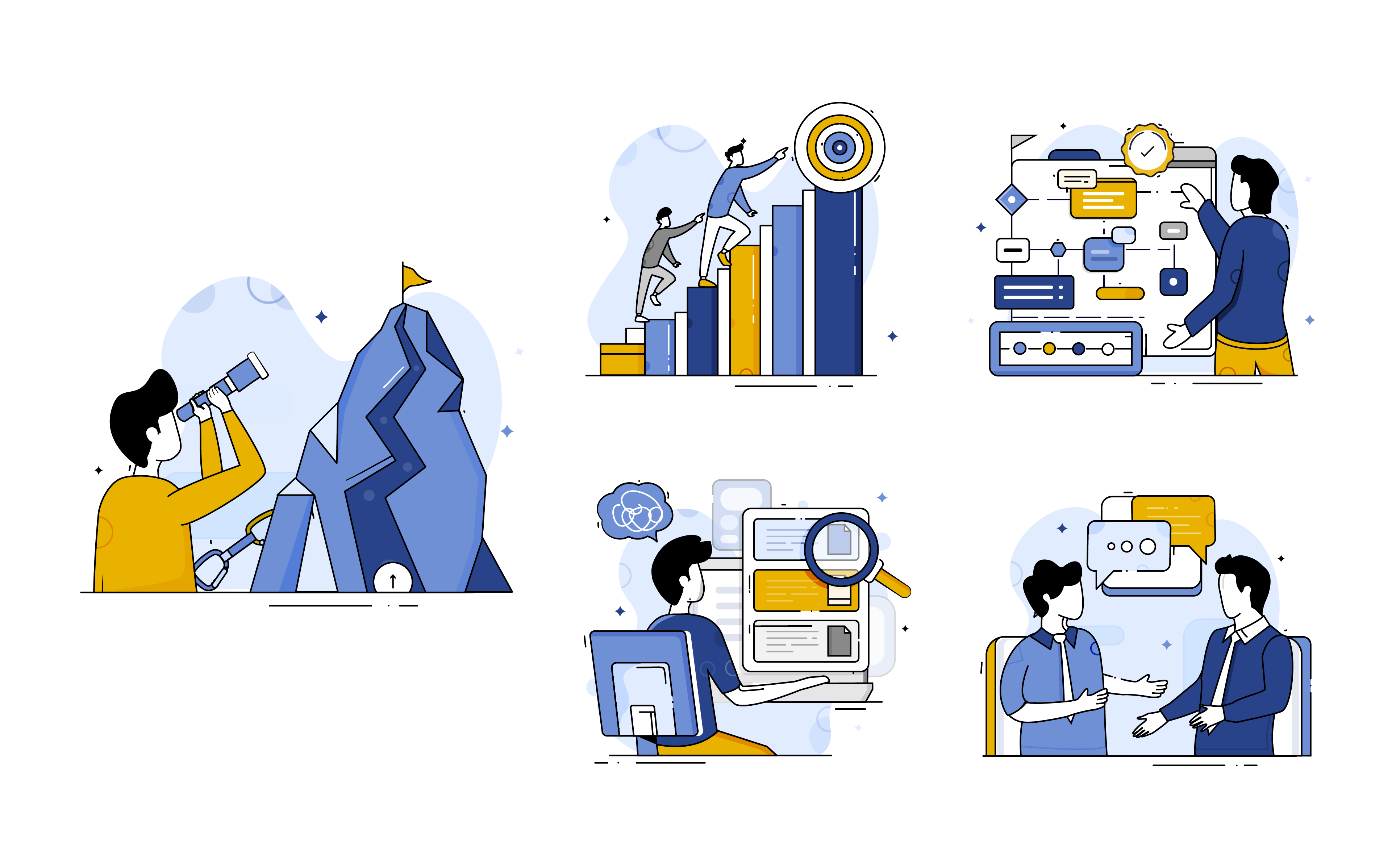 Business Consultation & Strategy Illustrative Designs animation colorful design design graphic design icon ill illustration illustrations illustrative graphics ilu motion graphics vector