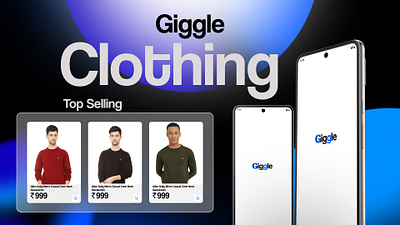 Giggle Clothing website branding graphic design logo ui