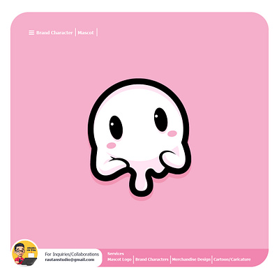 Creamy branding cartoon character clothing creature cute food funny graphic design icecream illustration logo mascot slime