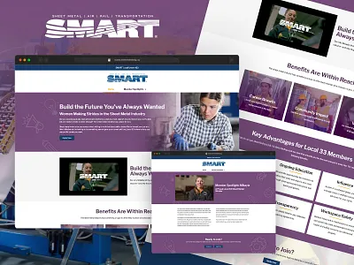 SMART Local 33 - New Website Design & Build ux ux design web web design