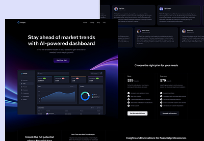 Landing Page Design ai design finance landing ui ux web webpage