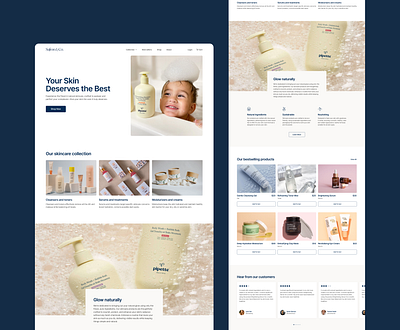 Skincare Reimagined – Minimalist Website Design aesthetic clean minimal clean product skincare website