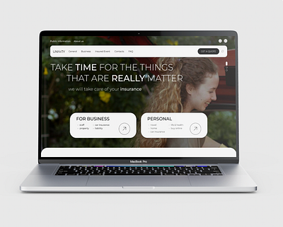 UNITY- Insurance Platform design concept corporate design design finance fintech insurance minimalist ui uxui design website website design